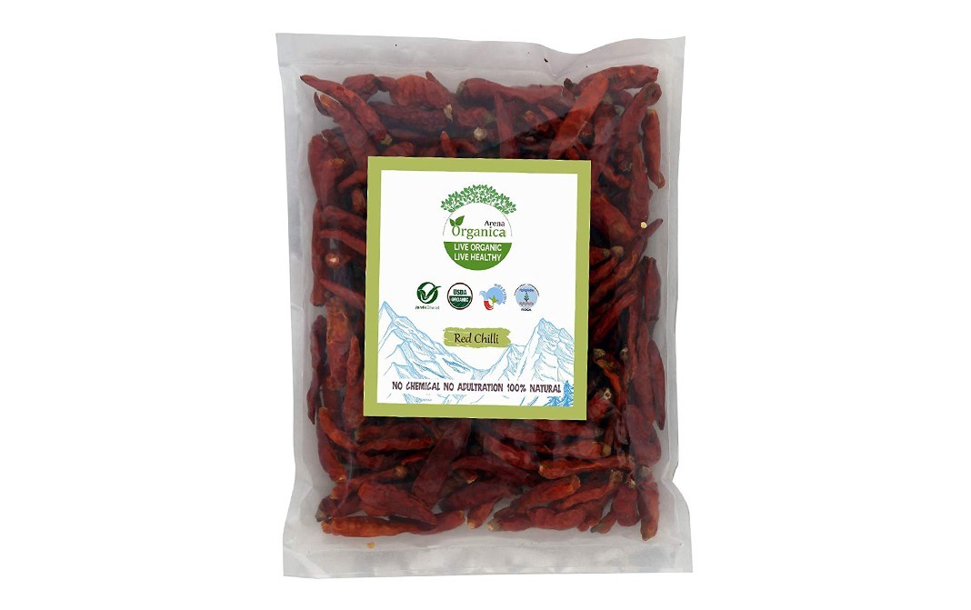 Arena Organica Red Chilli Whole    Pack  100 grams